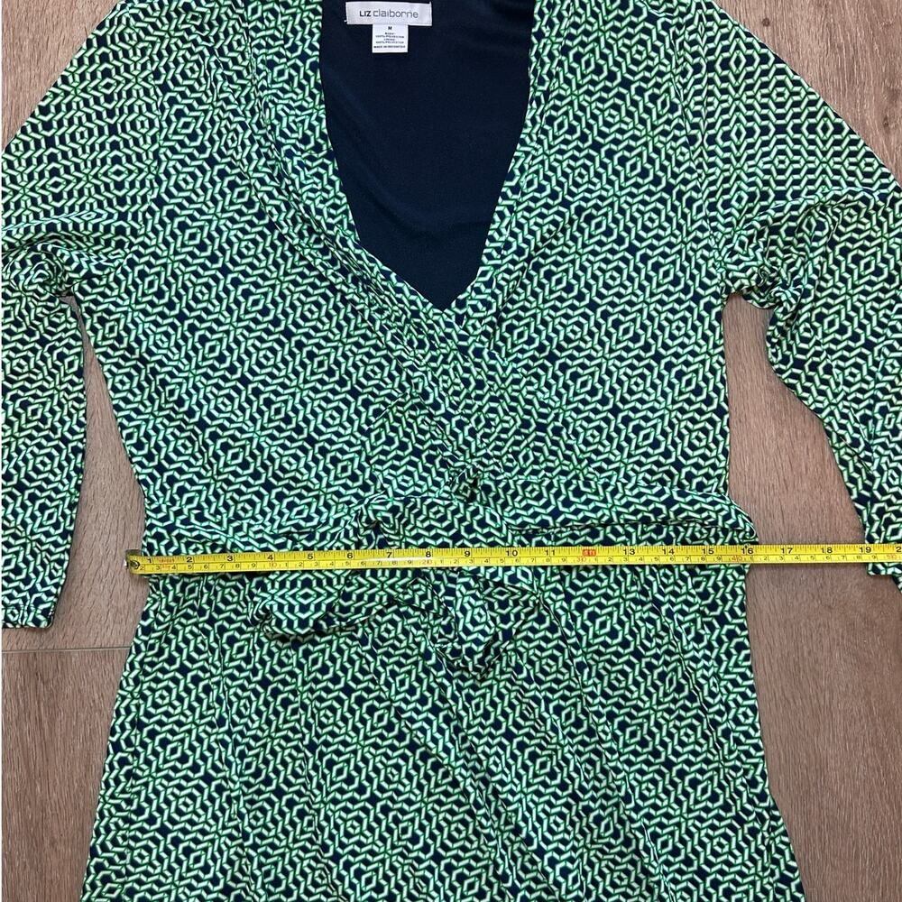 Vintage Liz Claiborne Wrap Dress M 90s Minimalist Career Quiet Luxury - Picture 2 of 8